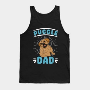 Mens Dog Lover Dad Dog Owner Animal Lover Fathers Day Pet Puggle Tank Top